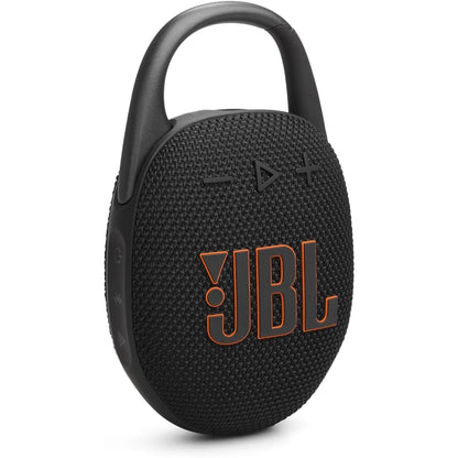 Altavoz JBL Clip 5 inalámbrico portátil resistente al agua color Negro y Naranja