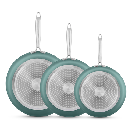 Paquete Jade Cook Sofia Metallic de 3 Sartenes Verdes