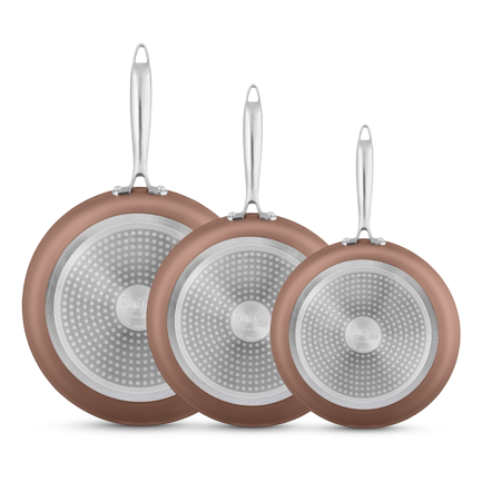 Paquete Jade Cook Sofia Sofia Metallic de 3 Sartenes Naranja