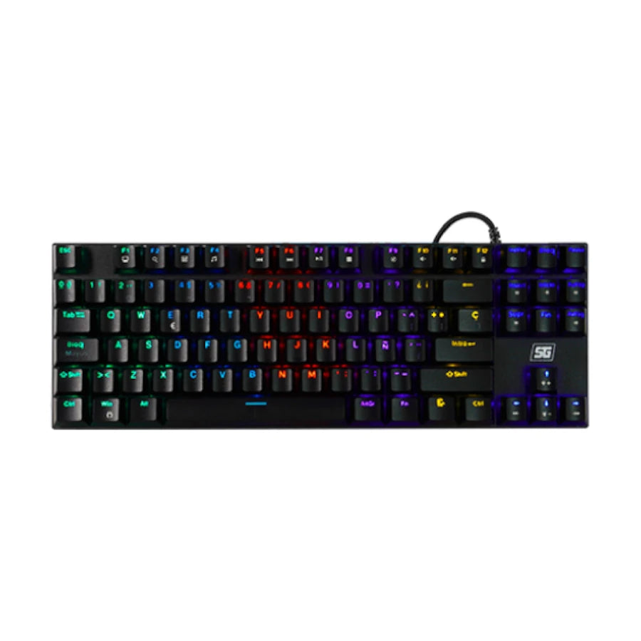 Teclado Vorago Start The Game Kb-600 Mecanico Tkl Rgb Rainbow Software Negro
