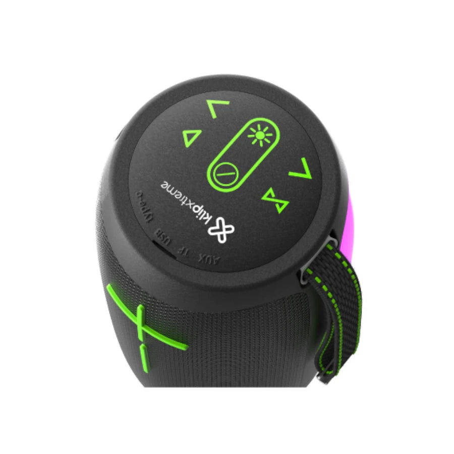 Bocina Portatil KLIP XTREME LED Bluetooth TWS 16W ZoundFire Pro KBS-350BK