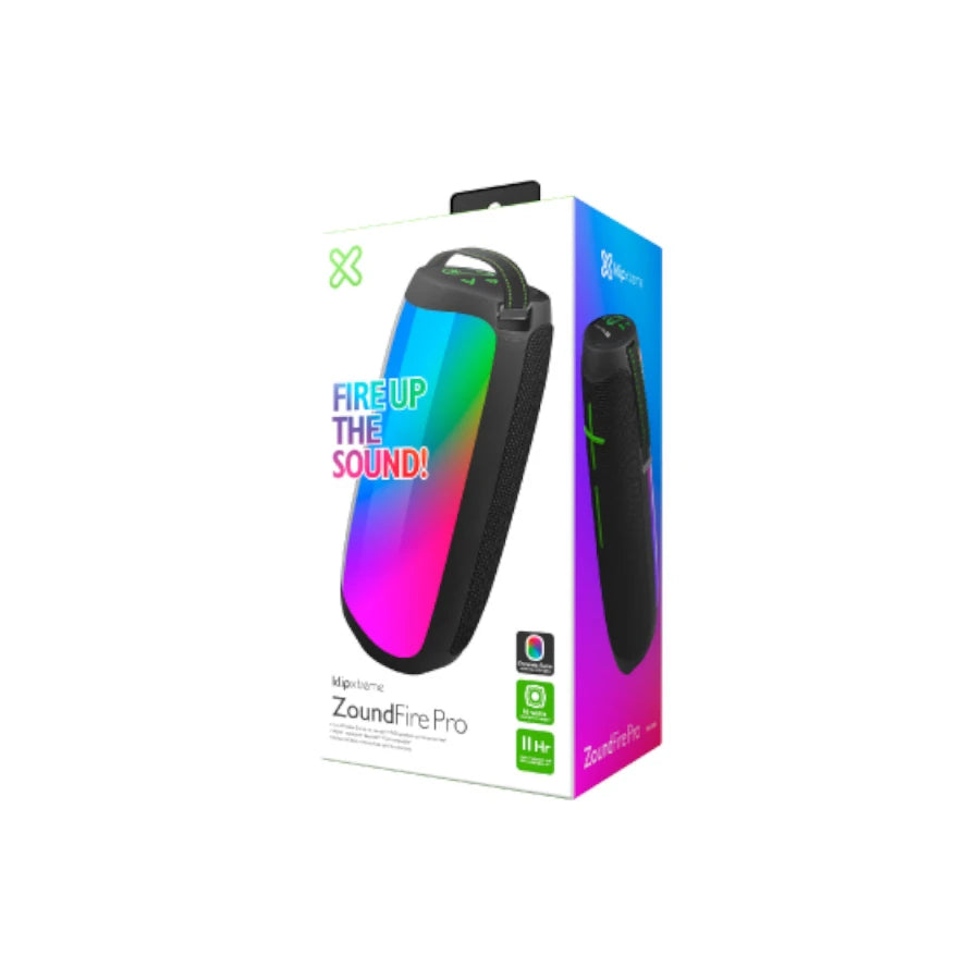 Bocina Portatil KLIP XTREME LED Bluetooth TWS 16W ZoundFire Pro KBS-350BK