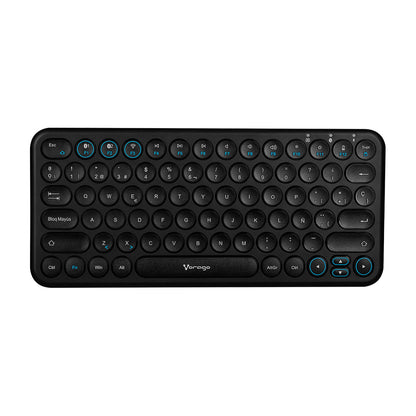 Teclado Vorago Kbw-400 Slim Regargable Tipo C 2 Bluetooth + Wireless Negro - 1