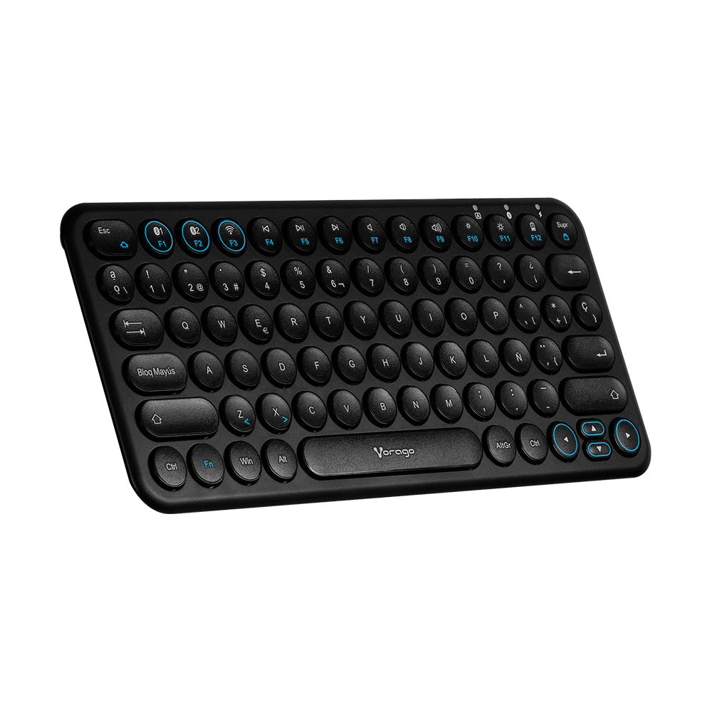 Teclado Vorago Kbw-400 Slim Regargable Tipo C 2 Bluetooth + Wireless Negro - 2