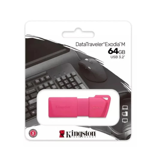 Memoria USB Kingston DataTraveler Exodia M 64GB USB 3.2 Gen 1 Color Rosa