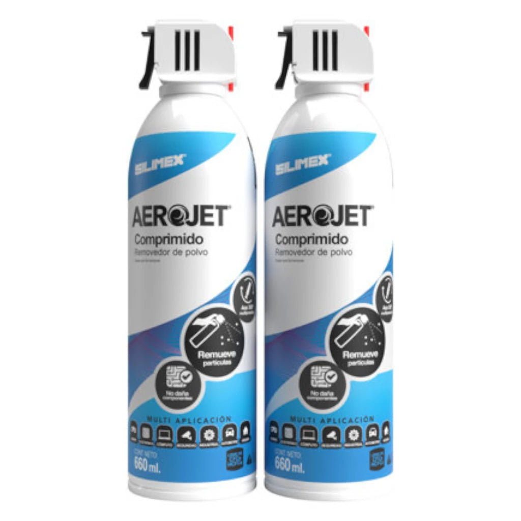 Removedor De Polvo Silimex Aerojet Duo 660ml Con Válvula 360°