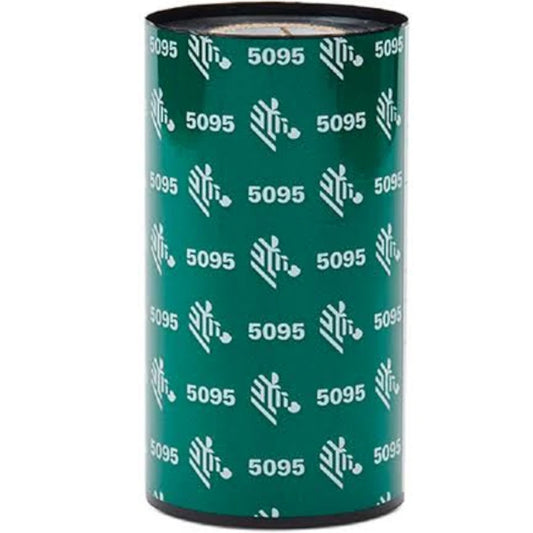 Cinta de Resina 5095 Zebra de 110mmx450m (4.33pulg x1476pies) Nuc 1pulg /Caja con 6pzs para Impresoras ZT (Industriales)
