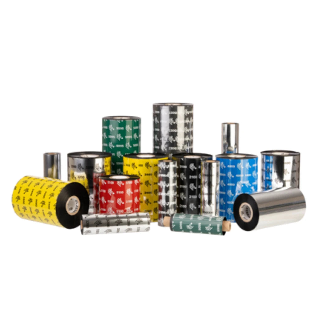 Cinta de Resina 5095 Zebra de 110mmx450m (4.33pulg x1476pies) Nuc 1pulg /Caja con 6pzs para Impresoras ZT (Industriales)