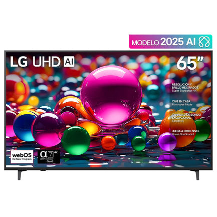 Television LG de 65 pulgadas UHD AI UA75 4K SMART TV 2025