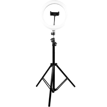 ARO DE LUZ PERFECT CHOICE DE 10 PARA STREAMING CON BASE EXPANDIBLE Y TRIPIE