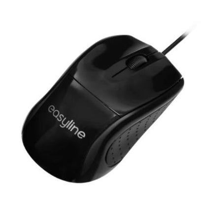 Mouse Easy Line Óptico Alámbrico USB 1200dpi Color Negro