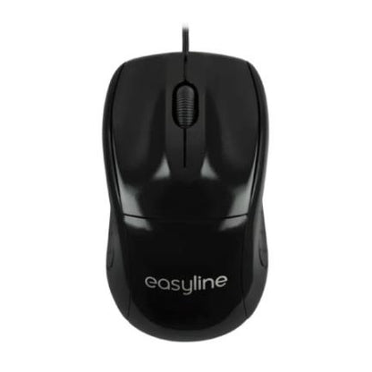 Mouse Easy Line Óptico Alámbrico USB 1200dpi Color Negro