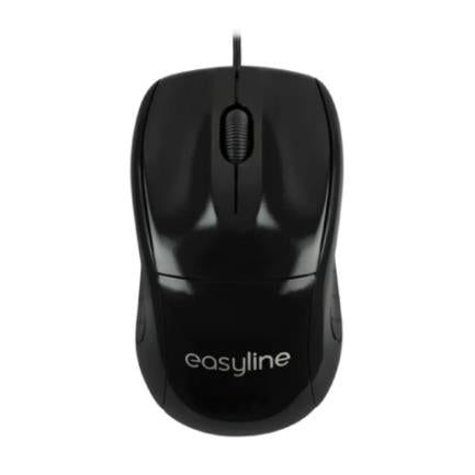 Mouse Easy Line Óptico Alámbrico USB 1200dpi Color Negro