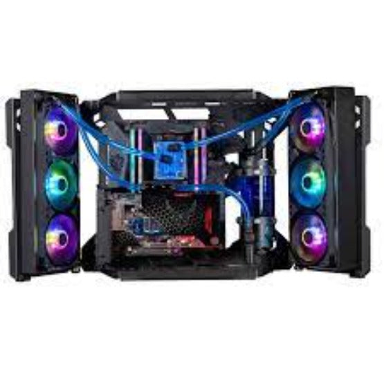 Gabinete Gamer Cooler Master MasterFrame 700 Full Tower ITX mATX ATX SSI CEB EATX XLATX Vidrio Templado Negro