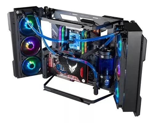 Gabinete Gamer Cooler Master MasterFrame 700 Full Tower ITX mATX ATX SSI CEB EATX XLATX Vidrio Templado Negro