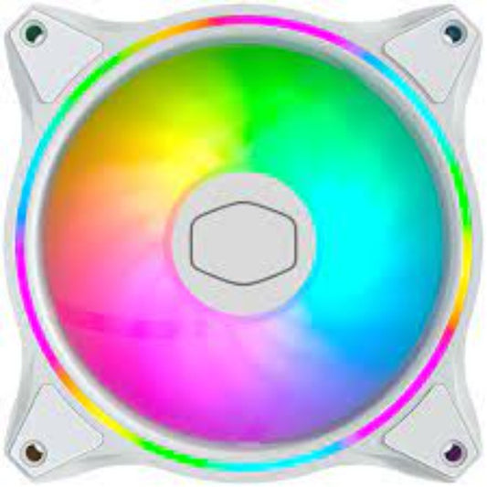 Ventilador para Gabinete Cooler Master MasterFan MF120 Halo 120mm ARGB 650-1800 RPM Color Blanco