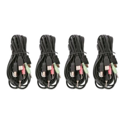Switch Manhattan MUX KVM HMDI Doble Monitor Resolución Hasta 4K Incluye Cables HDMI/USB-B/Audio a USB-A 1.8m