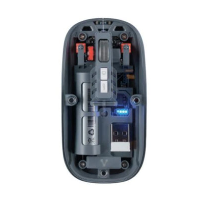 Mouse Vorago Mo-415 Inalambrico Y Bluetooth Hasta 1.600 Dpis Recargable Transparente