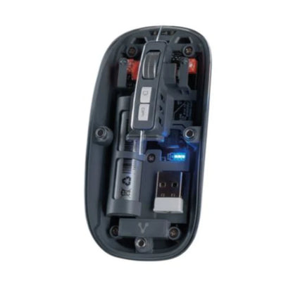 Mouse Vorago Mo-415 Inalambrico Y Bluetooth Hasta 1.600 Dpis Recargable Transparente