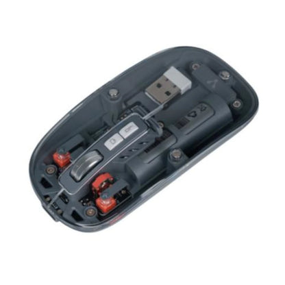 Mouse Vorago Mo-415 Inalambrico Y Bluetooth Hasta 1.600 Dpis Recargable Transparente