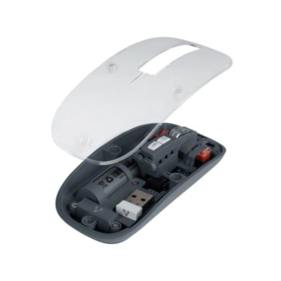 Mouse Vorago Mo-415 Inalambrico Y Bluetooth Hasta 1.600 Dpis Recargable Transparente