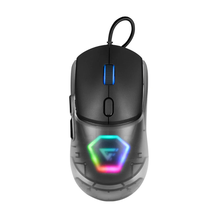 Mouse Game Factor Mog530 Carcasas Intercambiables Pixart 3327 12.000 Dpi Rgb Usb Negro
