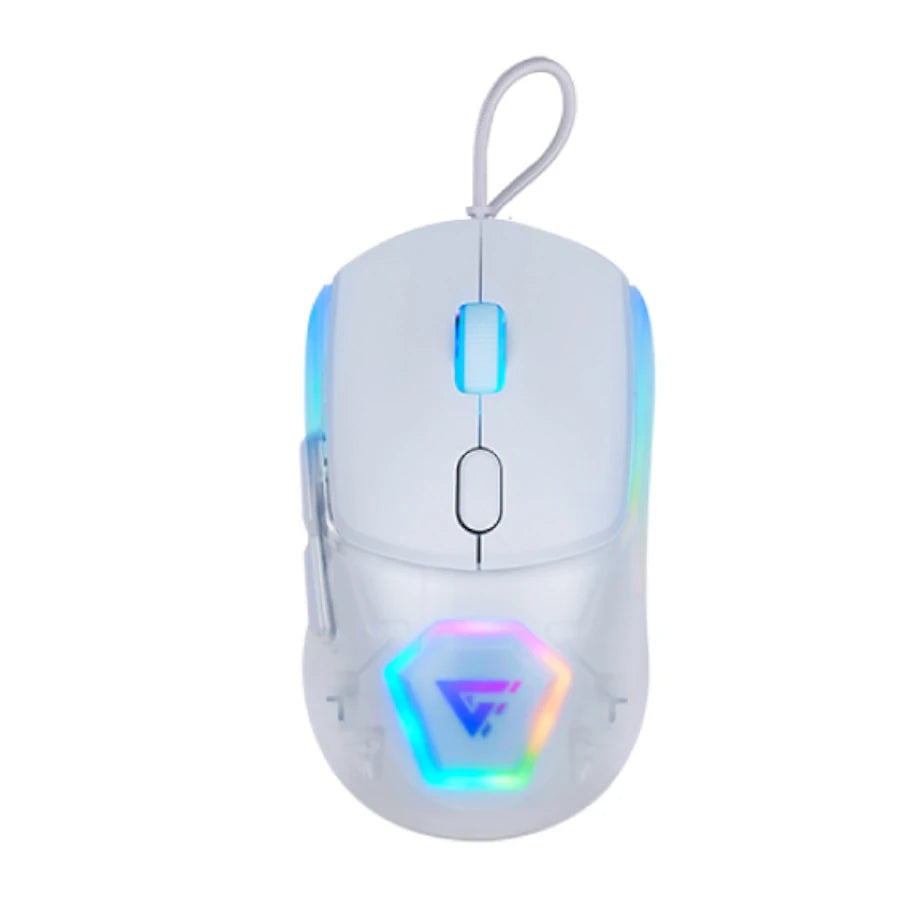 Mouse Game Factor Mog530 Carcasas Intercambiables Pixart 3327 12.000 Dpi Rgb Usb Blanco