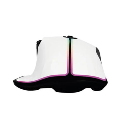 Mouse Game Factor MOG602 Click Láser Pixart 3370 19000 dpi 8 Botones Iluminación RGB Color Blanco