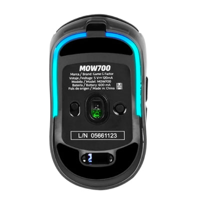 Mouse Game Factor Mow700 Carcasas Intercambiables 2.4g+Bt Pixart 3395 26.000 Dpi Rgb Negro