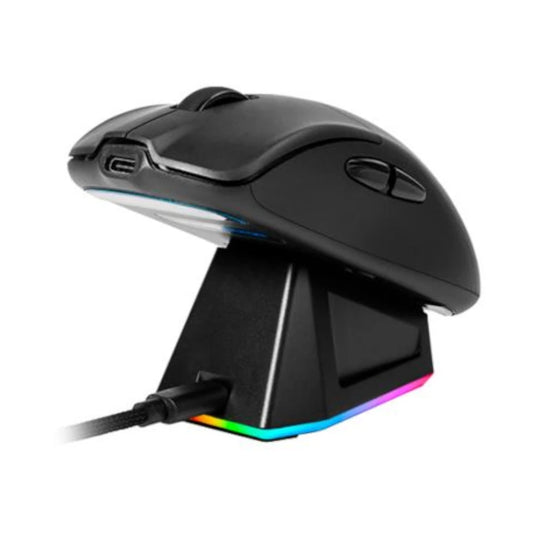 Mouse Game Factor Mow800 Inalambrico Wireless 2.4g Bt Pixart 3395 26.000 Dpi 4k Hz Base Rgb Ultraligero 56g Negro