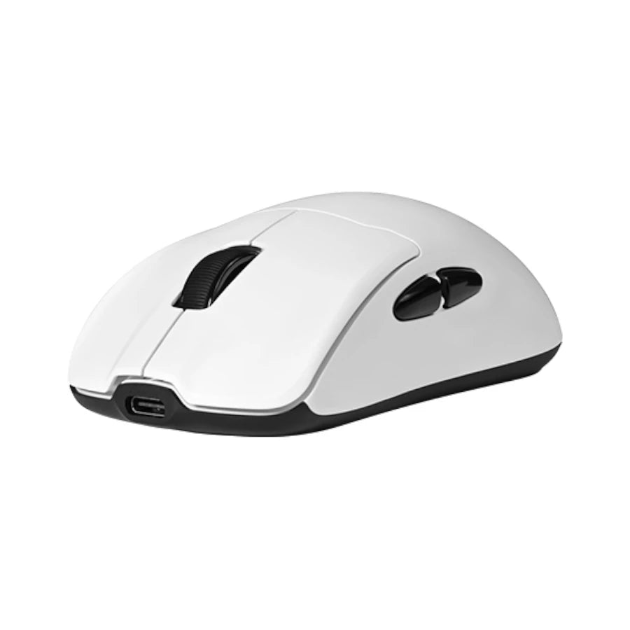 Mouse Game Factor Mow800 Inalambrico Wireless 2.4g Bt Pixart 3395 26.000 Dpi 4k Hz Base Rgb Ultraligero 56g Blanco