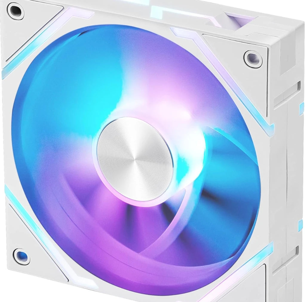 Ventilador P/Gabinete Msi Mpg Ez120 Argb White 3w Argb Conexion Magnetica 3 Fan 360mm Blanco