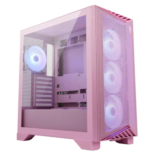 Gabinete MSI MPG GUNGNIR 212R PZ Pink Torre Media ATX 4 Ventiladores RGB Vidrio Templado Rosa