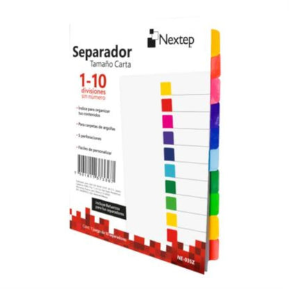Separador Nextep Economico 10 Divisiones sin Numero