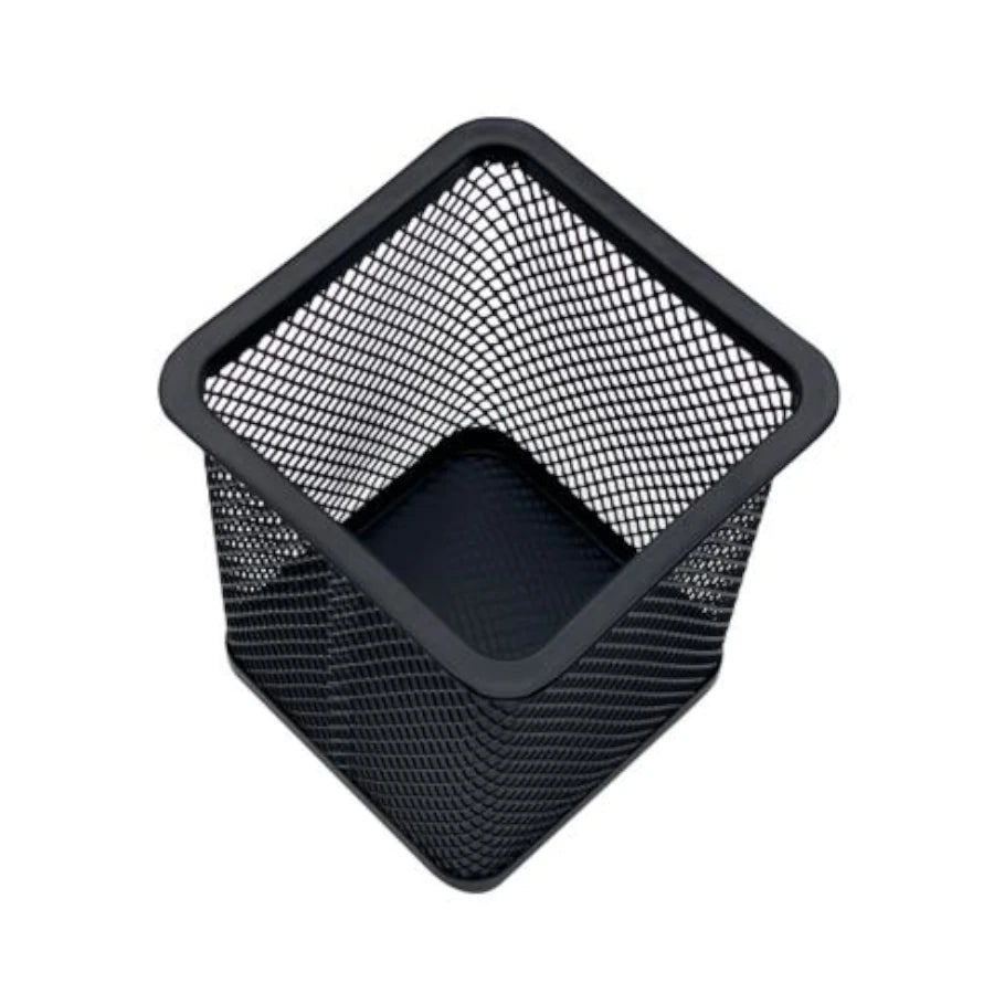 Porta Lapices Nextep Cuadrado Mediano Malla Metalica 8x8x9.7cms