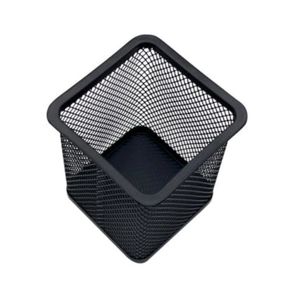 Porta Lapices Nextep Cuadrado Mediano Malla Metalica 8x8x9.7cms