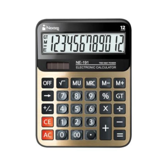 Calculadora Nextep 12 Digitos Gran Escritorio Solar/Bateria