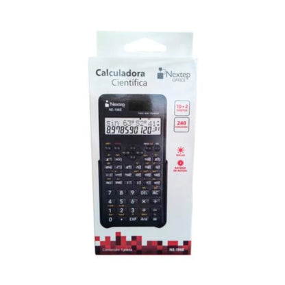Calculadora Nextep Cientifica 10+2 Digitos Doble Linea 240 Funciones Solar/bateria