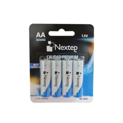 Pilas Nextep AA Alcalinas LR6 1.5V c/4 Piezas