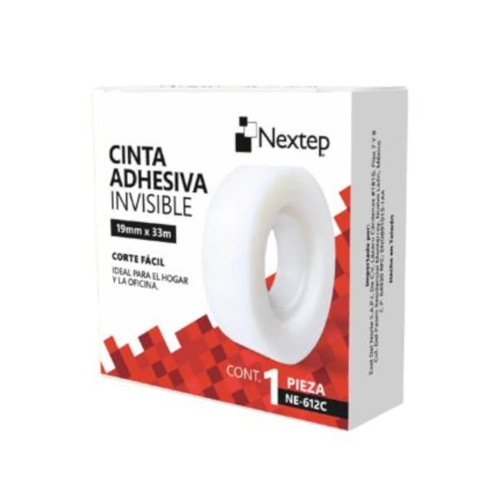 Cinta Adhesiva Invisible Nextep 19mm x 33mts c/4