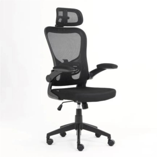 Silla Ejecutiva Nextep de Altura y Descansabrazos Ajustable con Cabecera Reclinable de Tela/Malla y Base Giratoria