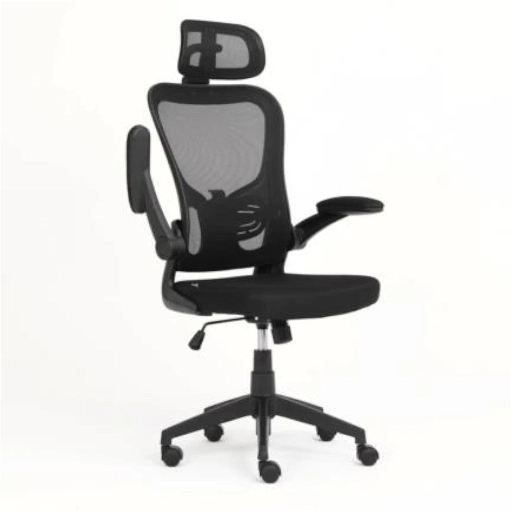 Silla Ejecutiva Nextep de Altura y Descansabrazos Ajustable con Cabecera Reclinable de Tela/Malla y Base Giratoria