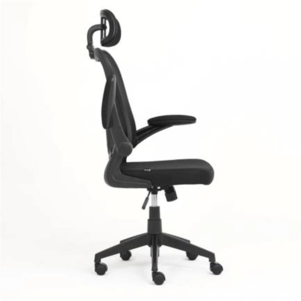 Silla Ejecutiva Nextep de Altura y Descansabrazos Ajustable con Cabecera Reclinable de Tela/Malla y Base Giratoria