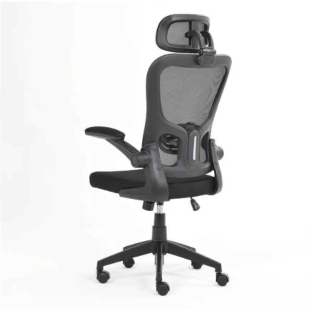 Silla Ejecutiva Nextep de Altura y Descansabrazos Ajustable con Cabecera Reclinable de Tela/Malla y Base Giratoria