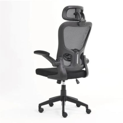Silla Ejecutiva Nextep de Altura y Descansabrazos Ajustable con Cabecera Reclinable de Tela/Malla y Base Giratoria