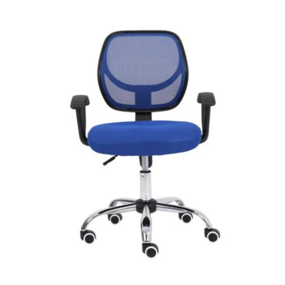 Silla Secretarial Nextep de Altura Ajustable Tela Azul Base Giratoria