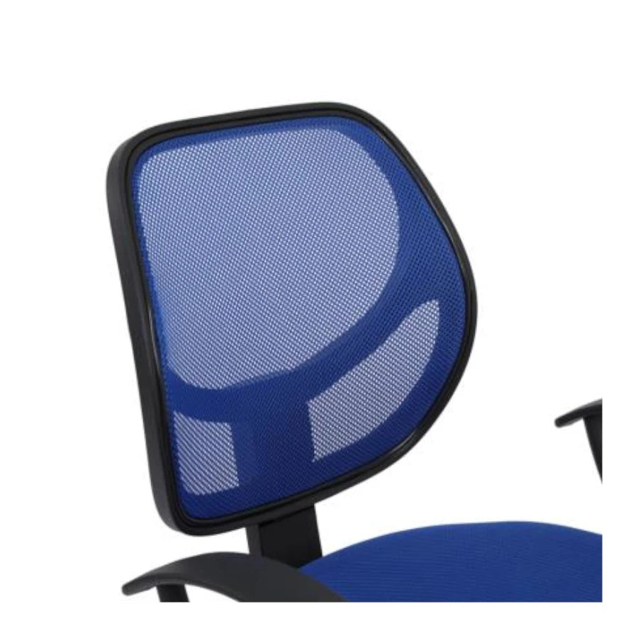Silla Secretarial Nextep de Altura Ajustable Tela Azul Base Giratoria