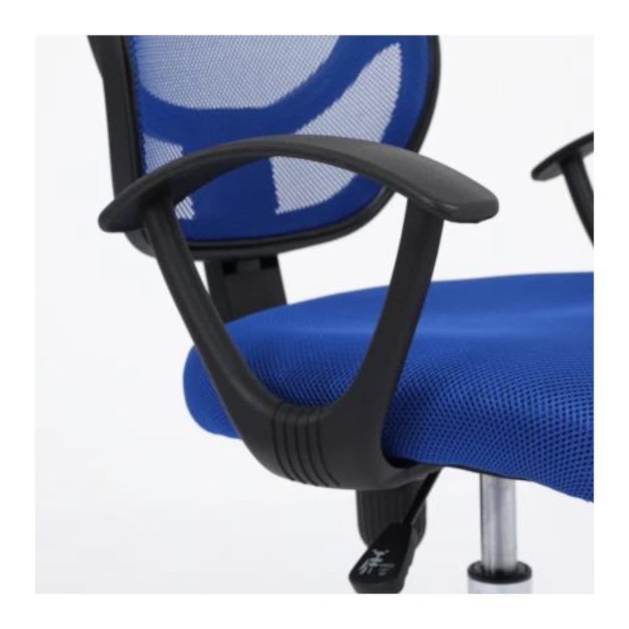 Silla Secretarial Nextep de Altura Ajustable Tela Azul Base Giratoria