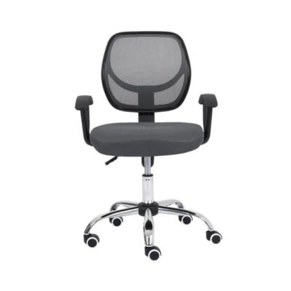 Silla Secretarial Nextep de Altura Ajustable Tela Gris Base Giratoria