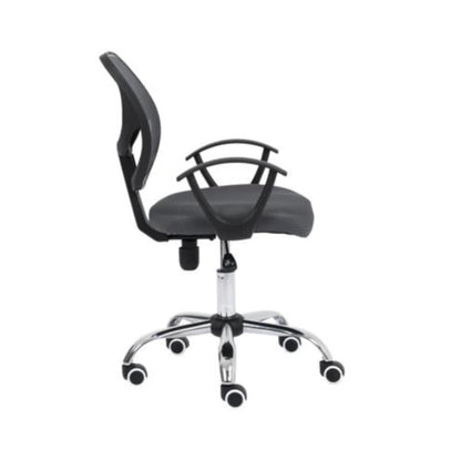 Silla Secretarial Nextep de Altura Ajustable Tela Gris Base Giratoria